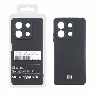 قاب نیو سیلیکون محافظ لنزدار RFF مدل Xiaomi Redmi Note 13 5G - مشکی (پک دار)