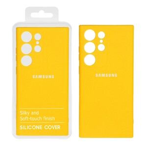 قاب نیو سیلیکون محافظ لنزدار RFF مدل Samsung S23 Ultra - زرد کد 9 (پک دار)