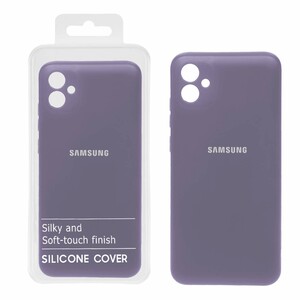 قاب نیو سیلیکون محافظ لنزدار RFF مدل Samsung A04E - بنفش کدر کد 9 (پک دار)