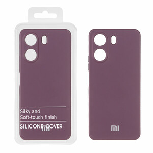 قاب نیو سیلیکون محافظ لنزدار RFF مدل Xiaomi Redmi 13C / Poco C65 - بادمجانی (پک دار)