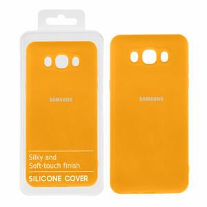 قاب نیو سیلیکون محافظ لنزدار RFF مدل Samsung J7 2016 / J710 - زرد کد 9 (پک دار)