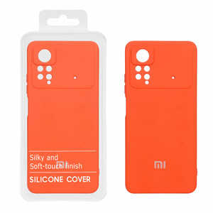 قاب نیو سیلیکون محافظ لنزدار RFF مدل Xiaomi Poco X4 Pro - نارنجی (پک دار)