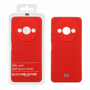 قاب نیو سیلیکون محافظ لنزدار RFF مدل Xiaomi Redmi A3 / A3x / poco C61 - قرمز (پک دار)