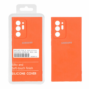 قاب نیو سیلیکون محافظ لنزدار RFF مدل Samsung Galaxy Note20 Ultra - نارنجی (پک دار)