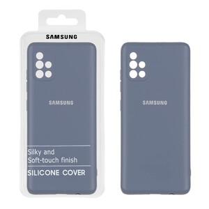 قاب نیو سیلیکون محافظ لنزدار RFF مدل Samsung A51 - 4G - فیلی (پک دار)