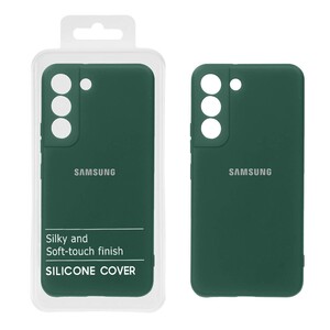 قاب نیو سیلیکون محافظ لنزدار RFF مدل Samsung S22 - سبز تیره (پک دار)
