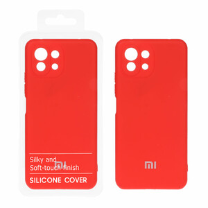 قاب نیو سیلیکون محافظ لنزدار RFF مدل Xiaomi Mi 11 Lite - قرمز کد 6 (پک دار)