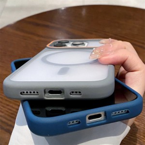 قاب اورجینال Vawi مات MagSafe دور رنگی Apple iPhone 13 / iPhone 14 - صحرایی (پک دار)