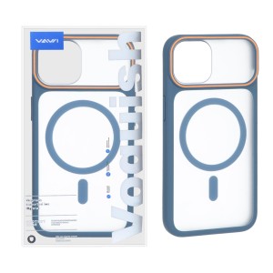 قاب اورجینال Vawi مات MagSafe دور رنگی Apple iPhone 13 / iPhone 14 - سرمه ای (پک دار)