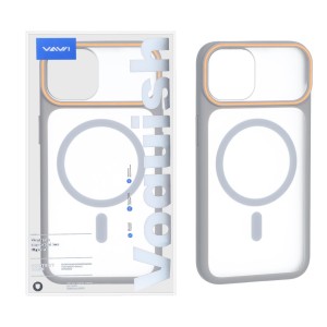 قاب اورجینال Vawi مات MagSafe دور رنگی Apple iPhone 13 / iPhone 14 - طوسی (پک دار)