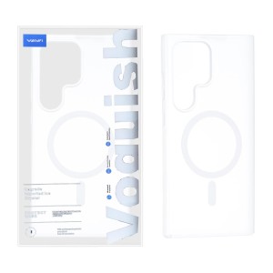 قاب اورجینال Vawi مات لنز برجسته MagSafe مدل Samsung Galaxy S24 Ultra - سفید (پک دار)