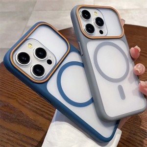 قاب اورجینال Vawi مات لنز برجسته MagSafe مدل Samsung Galaxy S24 Ultra - مشکی (پک دار)