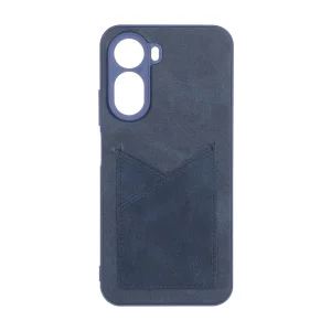 قاب طرح چرم جاکارتی محافظ لنزدار Xiaomi Poco C81 / C81 Pro / C85X / Redmi A7 Pro - سرمه ای