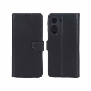 کیف چرمی موبایل مگنتی محافظ لنزدار KRF مدل Xiaomi Poco C81 / C81 Pro / C85X / Redmi A7 Pro - مشکی