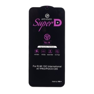 محافظ صفحه نمایش شیشه ای Super D Anti Static Yes Plus مدل Xiaomi Redmi 15C / Poco C85 / Redmi A7 Pro
