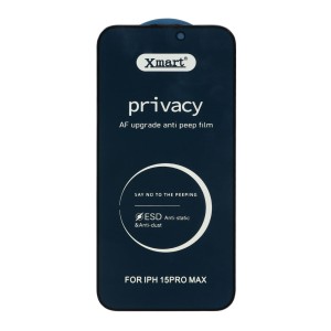 محافظ صفحه نمایش شیشه ای Full Cover Privacy XMART - ESD مدل Apple iPhone 15 Pro Max (بدون پک)