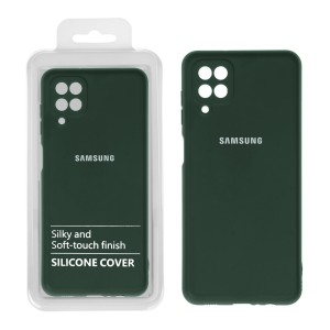 قاب نیو سیلیکون محافظ لنزدار RFF مدل Samsung A12 / M12 / F12 سبز تیره (پک دار)