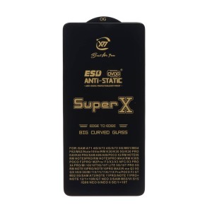 محافظ صفحه نمایش آنتی استاتیک Full Cover Super X مدل Samsung A71 / A72 / A73 / M51 / M52 / M53 / M54 / M62 / Note 12 Pro 5G / Note 12 Pro Plus / Poco X5 Pro / Poco F5
