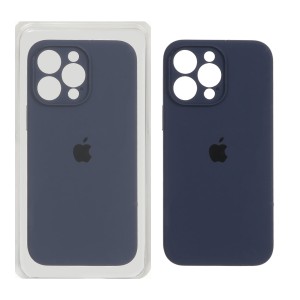 قاب سیلیکونی پاک کنی محافظ لنزدار اورجینال Apple iPhone 14 Pro Max - سرمه ای تیره ( پک اصلی)