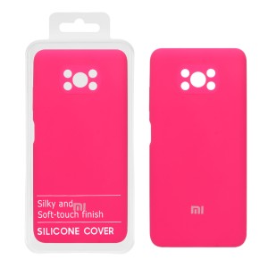 قاب سیلیکونی پاک کنی اورجینال درجه یک Xiaomi Poco X3 / Poco X3 Pro / Poco X3 NFC - صورتی فانتزی (پک دار)