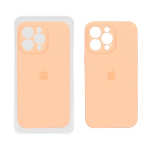 قاب سیلیکونی پاک کنی محافظ لنزدار اورجینال Apple iPhone 14 Pro Max - گلبهی (پک اصلی)