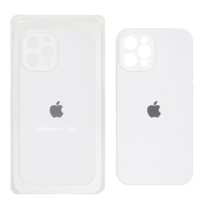 قاب سیلیکونی پاک کنی محافظ لنزدار اورجینال Apple iPhone 12 Pro Max - سفید (پک اصلی)