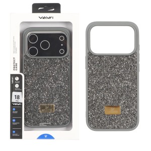 قاب اورجینال Swarovski Vawi مدل Apple iPhone 18 Pro - خاکستری (پک دار) - MPS