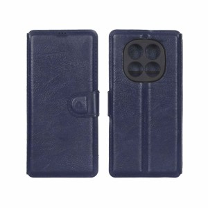 کیف موبایل چرمی مگنتی محافظ لنزدار Xiaomi Redmi Note 15 / Poco M8 5G - سرمه ای