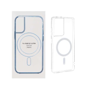 قاب شفاف Samsung Galaxy S21 Ultra با قابلیت شارژ Magsafe (پک دار)