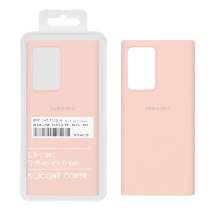 قاب سیلیکونی پاک کنی اورجینال درجه یک Samsung Galaxy Note20 Ultra - کالباسی (پک دار)