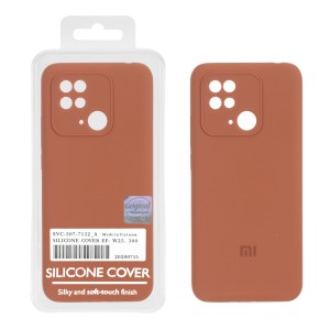 قاب سیلیکونی پاک کنی اورجینال Master Quality مدل Xiaomi Redmi 10C / Redmi 10 Power / Poco C40 - قهوه ای روشن (پک دار)