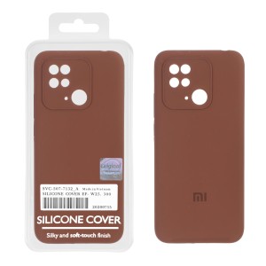 قاب سیلیکونی پاک کنی اورجینال Master Quality مدل Xiaomi Redmi 10C / Redmi 10 Power / Poco C40 - قهوه ای (پک دار)