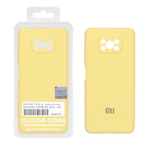 قاب سیلیکونی پاک کنی اورجینال Master Quality مدل Xiaomi Poco X3 / Poco X3 Pro / Poco X3 NFC - لیمویی (پک دار)