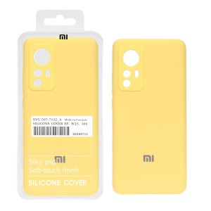 قاب سیلیکونی پاک کنی اورجینال درجه یک Xiaomi Mi 12 / Mi 12X - زرد (پک دار)