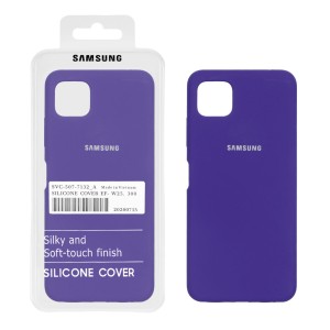 قاب سیلیکونی پاک کنی اورجینال درجه یک Samsung Galaxy A22 5G - بنفش تیره (پک دار)