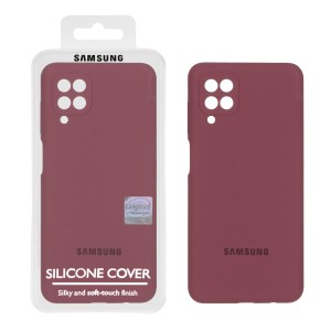قاب سیلیکونی پاک کنی اورجینال Master Quality مدل Samsung Galaxy A12 / M12 / F12 - زرشکی (پک دار)