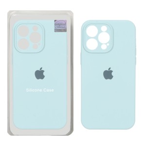 قاب سیلیکونی پاک کنی اورجینال Master Quality مدل Apple iPhone 14 Pro Max - آبی کبریتی (پک دار)