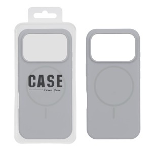 قاب سیلیکونی پاک کنی اورجینال درجه یک Magsafe مدل Apple iPhone 17 Pro - طوسی (پک دار)