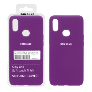 قاب سیلیکونی پاک کنی اورجینال درجه یک Samsung A10S - ارغوانی (پک دار)