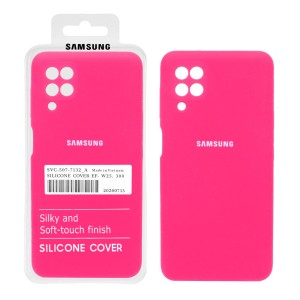قاب سیلیکونی پاک کنی اورجینال درجه یک Samsung A12 / M12 / F12 - صورتی فانتزی (پک دار)