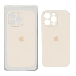 قاب سیلیکونی پاک کنی محافظ لنزدار اورجینال Apple iPhone 16 Pro Max - کرم (پک دار) - NTC