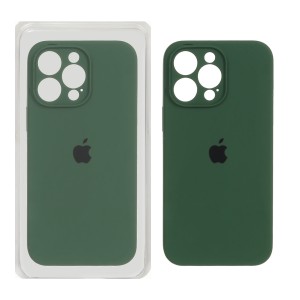 قاب سیلیکونی پاک کنی محافظ لنزدار اورجینال Apple iPhone 14 Pro Max - سبز تیره ( پک اصلی)