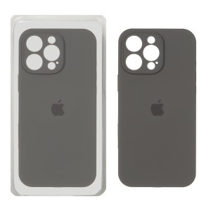 قاب سیلیکونی پاک کنی محافظ لنزدار اورجینال Apple iPhone 16 Pro Max - ذغالی (پک اصلی)