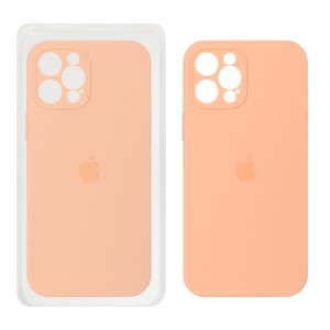 قاب سیلیکونی پاک کنی محافظ لنزدار اورجینال Apple iPhone 12 Pro Max - گلبهی (پک اصلی)