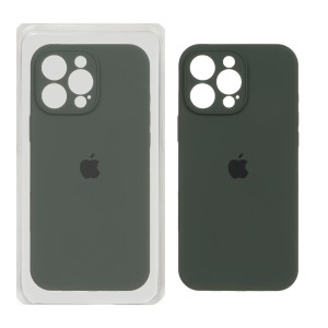 قاب سیلیکونی پاک کنی محافظ لنزدار اورجینال Apple iPhone 16 Pro Max - سبز تیره (پک اصلی)