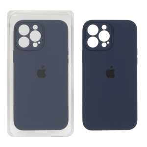 قاب سیلیکونی پاک کنی محافظ لنزدار اورجینال Apple iPhone 13 Pro Max - سرمه ای (پک اصلی)