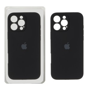 قاب سیلیکونی پاک کنی محافظ لنزدار اورجینال Apple iPhone 16 Pro Max - مشکی (پک دار) - NTC