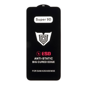 محافظ صفحه نمایش شیشه ای Full Cover ESD Anti Static - Super 9D مدل Samsung Galaxy A27 / A35 / A55 (بدون پک)