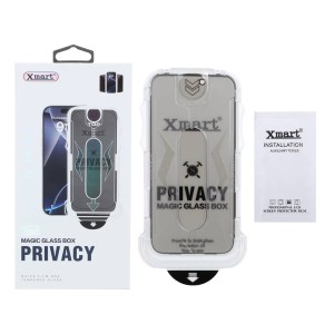 محافظ صفحه نمایش شیشه ای اورجینال XMART Privacy - Magic Glass Box مدل Apple iPhone 16 / iPhone 15 / iPhone 14 Pro (پک دار)