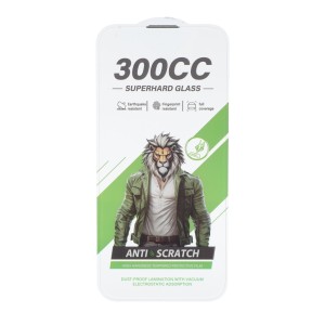 محافظ صفحه نمایش شیشه ای بدون حاشیه SuperHard 300CC مدل Apple iPhone 15 Pro Max